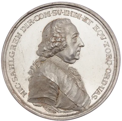 Medal of Niclas Sahlgren. Engraver Gustaf Ljungberger. 1773.