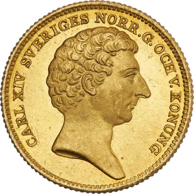 2 dukat, Stockholm, Karl XIV Johan, 1843