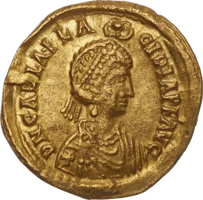 Solidus, Eastern Roman Empire, Ravenna, Galla Placidia, 421–450