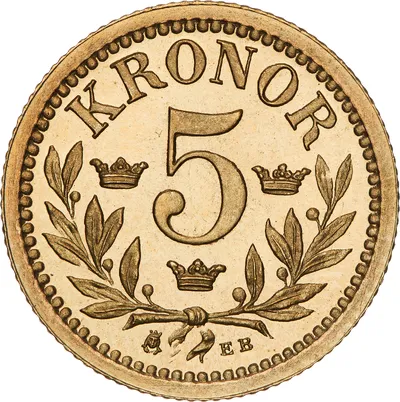 5 kronor, Stockholm, Oscar II, 1899