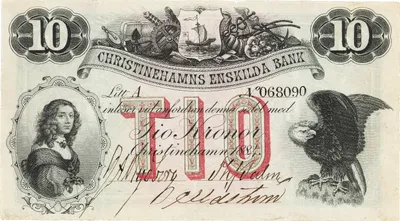 10 kronor, Christinehamns enskilda bank, 1884