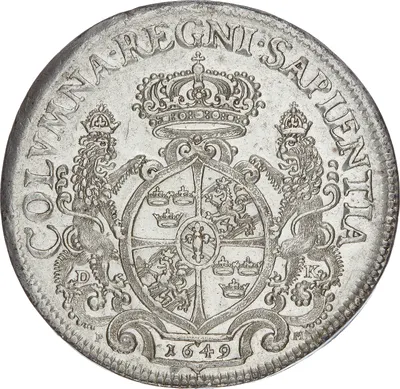 1 1/2 riksdaler, Stockholm, Kristina, 1649