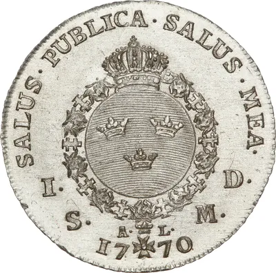 1 daler silvermynt, Stockholm, Adolf Fredrik, 1770