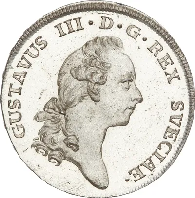 2  daler silvermynt, Stockholm, Gustav III, 1776