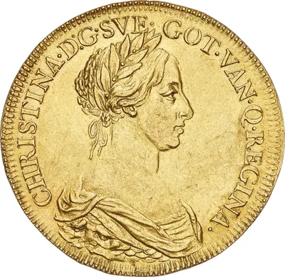 5 dukat, Stockholm, Stockholm, Kristina, 1649