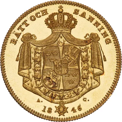 4 dukat, Stockholm, Oscar I, 1846