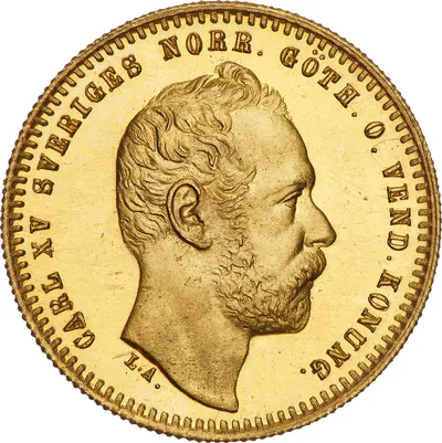 1 dukat, Stockholm, Karl XV, 1868