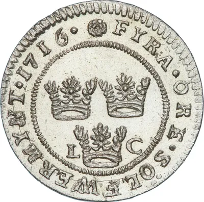 4 öre, Stockholm, Karl XII, 1716