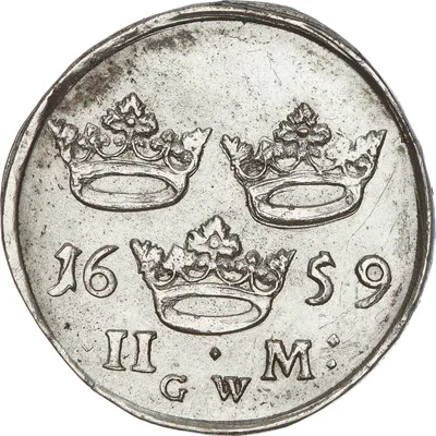 2 mark, Stockholm, Karl X Gustav, 1659