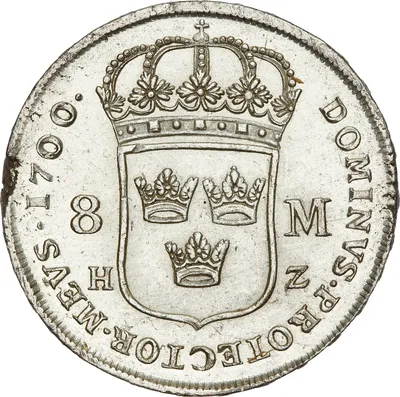 8 mark, Stockholm, Karl XII, 1700