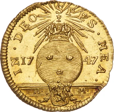 1/2 dukat, Stockholm, Fredrik I, 1747