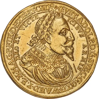 10  dukat, Erfurt, Gustav II Adolf, 1632