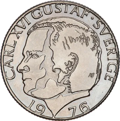 1 krona, Eskilstuna, Carl XVI Gustaf, 1976