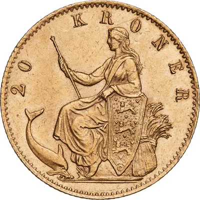 20 kroner, Köpenhamn, Christian IX av Danmark, 1877