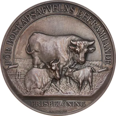 The Agricultural Society of Södermanland medal for controlled breeding of cattle.