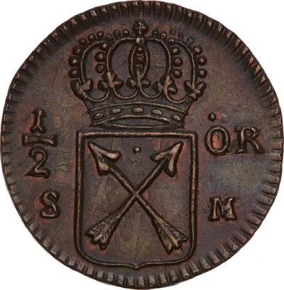 1/2 öre silvermynt, Avesta, Fredrik I, 1720