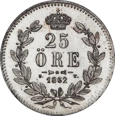 25 öre, Stockholm, Karl XV, 1862