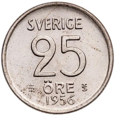 25 öre, Stockholm, Gustaf VI Adolf, 1956