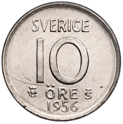 10 öre, Stockholm, Gustaf VI Adolf, 1956