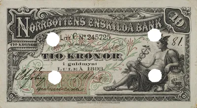 10 kronor, Norrbottens Enskilda Bank, 1893