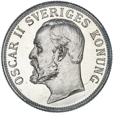 2 kronor, Stockholm, Oscar II, 1907